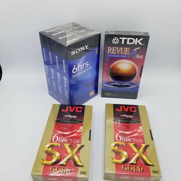 Blank VHS Tapes 6hrs T-160 High Quality NEW Sealed Sony TDK JVC Lot 7 - Picture 5 of 5
